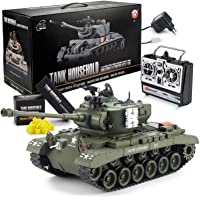 GOODS+GADGETS Tanque RC Alemán Tiger I 2.4GHz R-C Modelo a Escala 1:16 con función de Disparo- Sonido - RTR (Pershing…